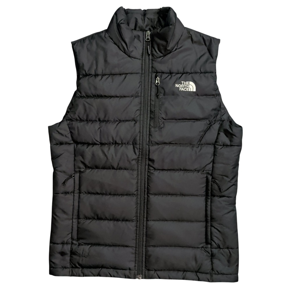 The North Face 550 Down Vest Mens Size S Black Puffer Full Zip Puff Quilted Gorp